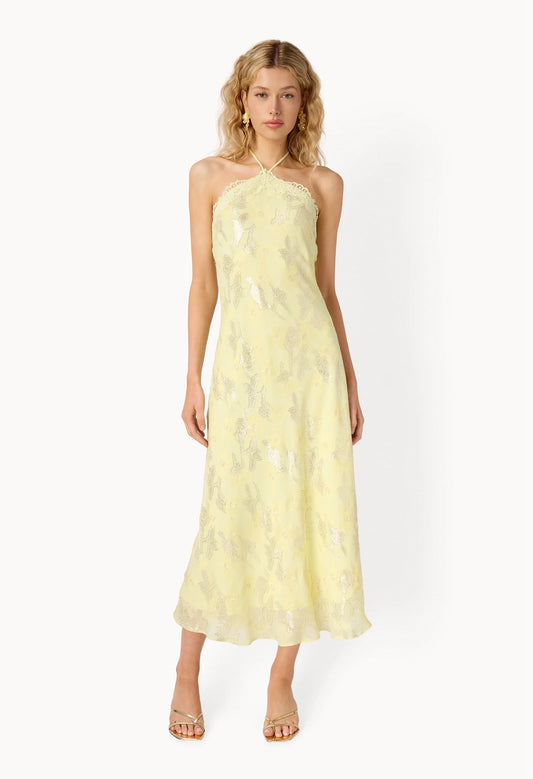 Ruzita Metallic Chiffon Midi