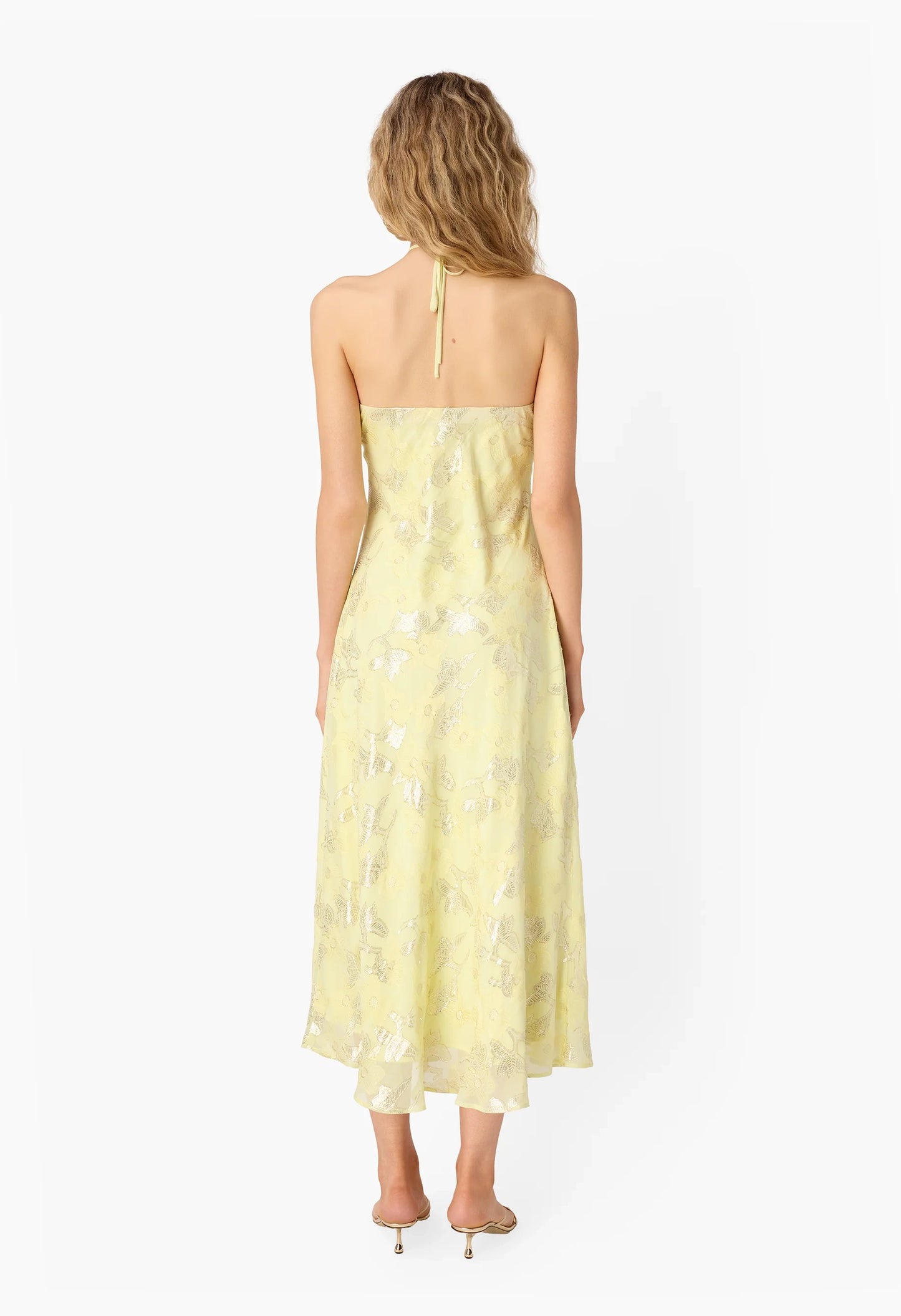 Ruzita Metallic Chiffon Midi