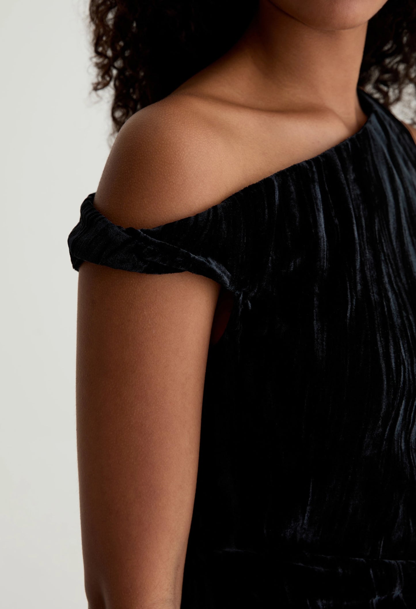 Rachel Velvet  Cold Shoulder Top