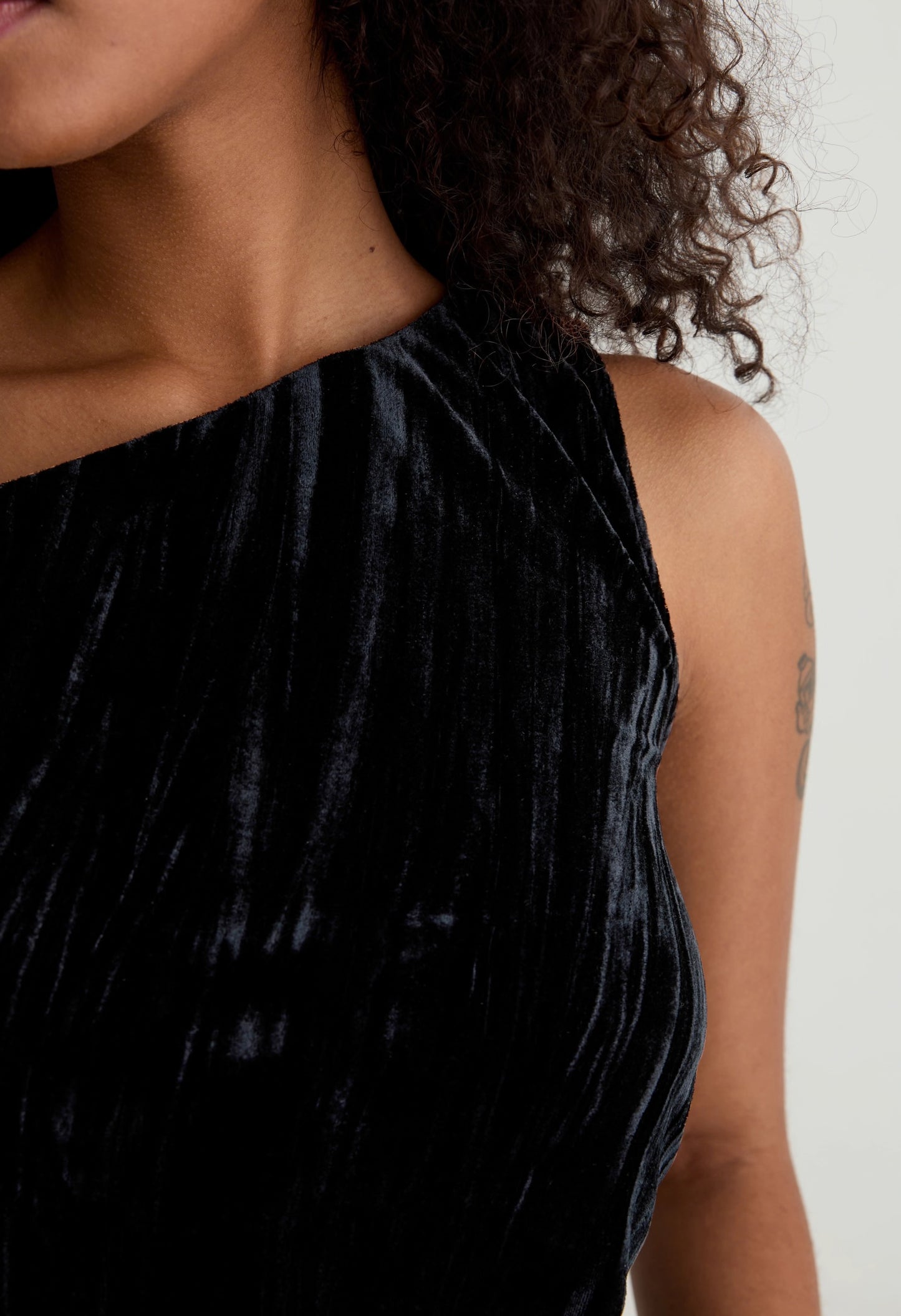 Rachel Velvet  Cold Shoulder Top