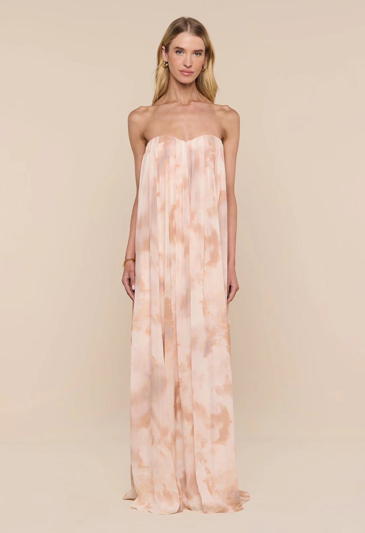 Raine Wire Strapless Gown
