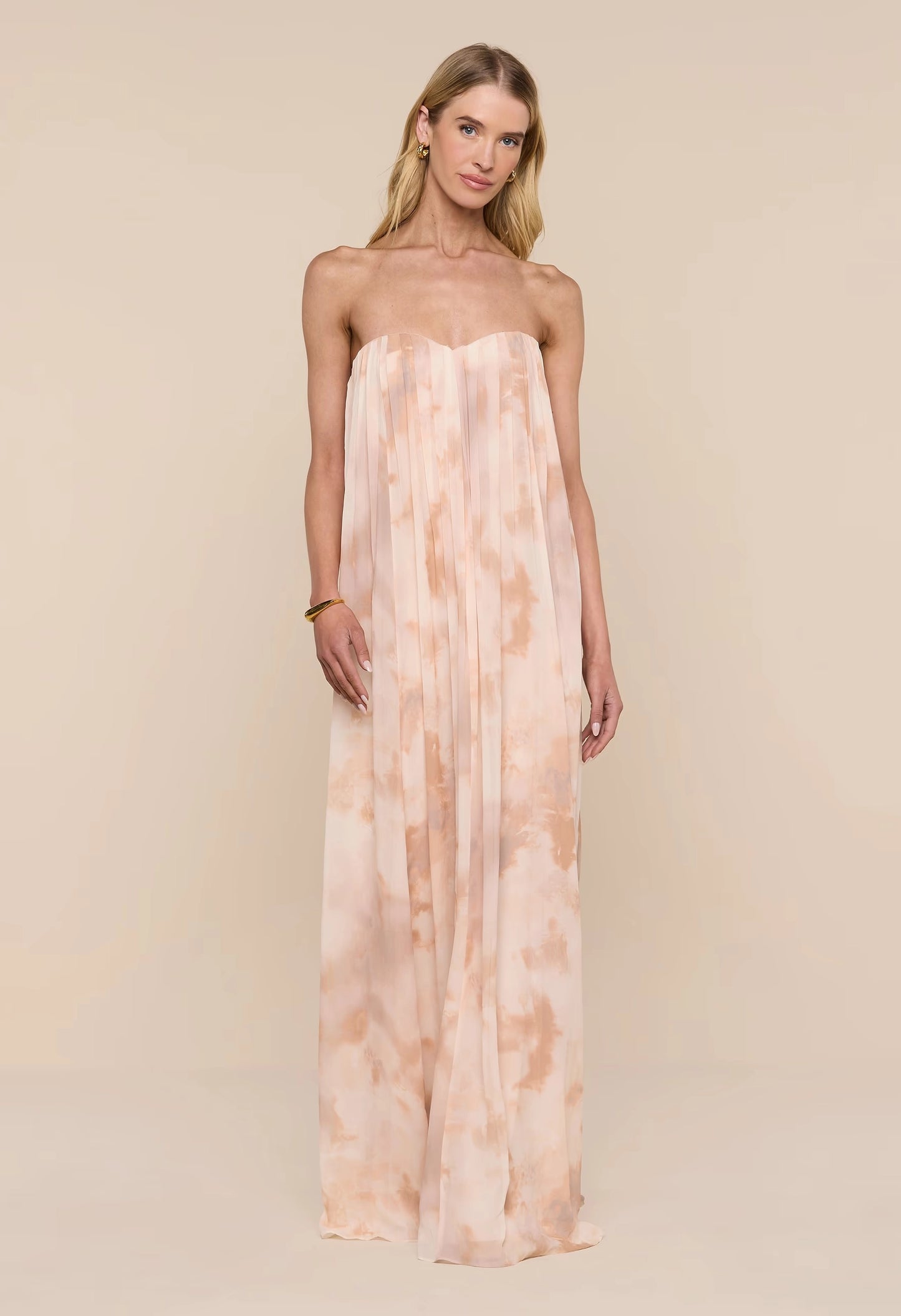 Raine Wire Strapless Gown