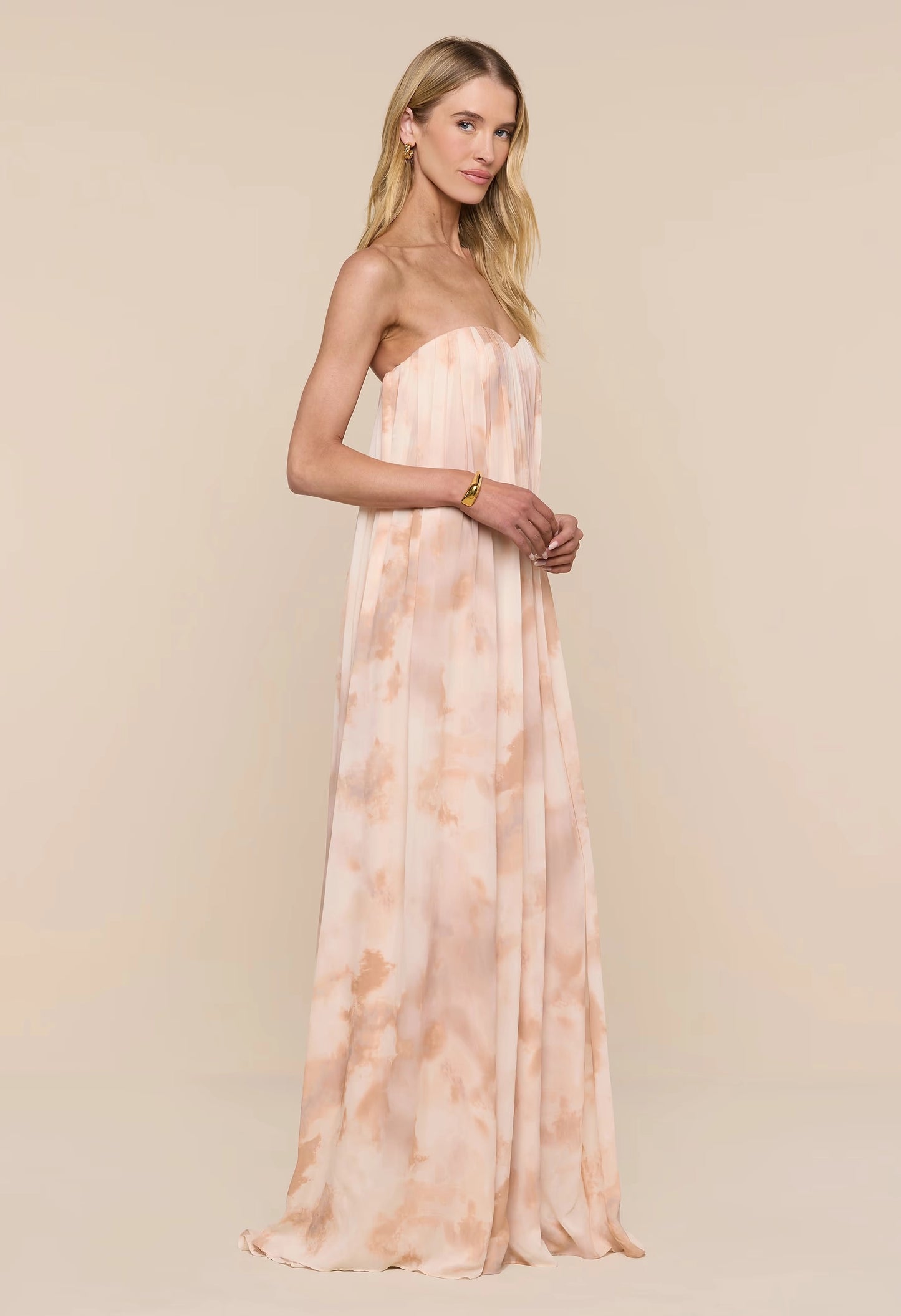 Raine Wire Strapless Gown