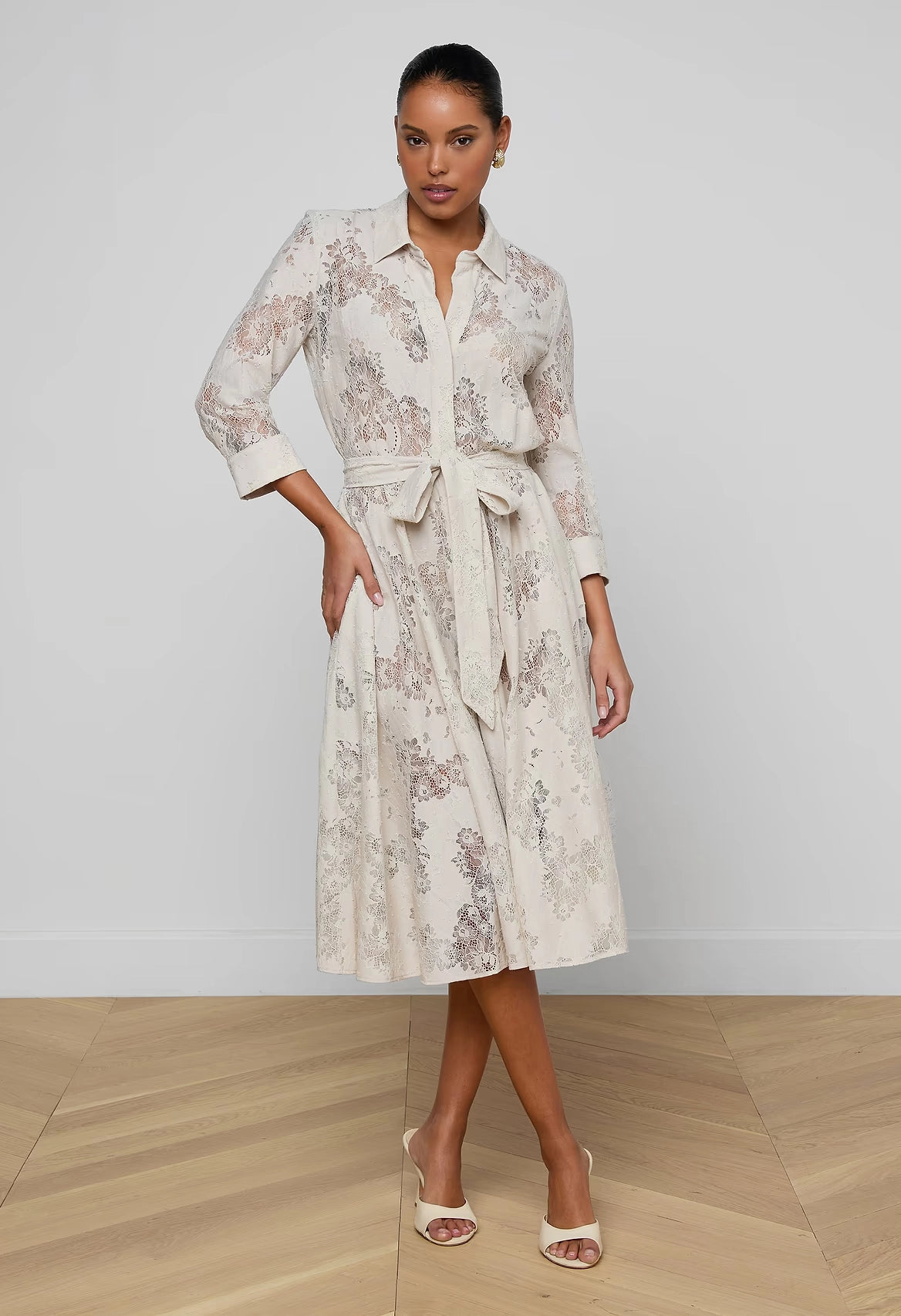 Ralphie 3/4 Sleeve Midi Dress