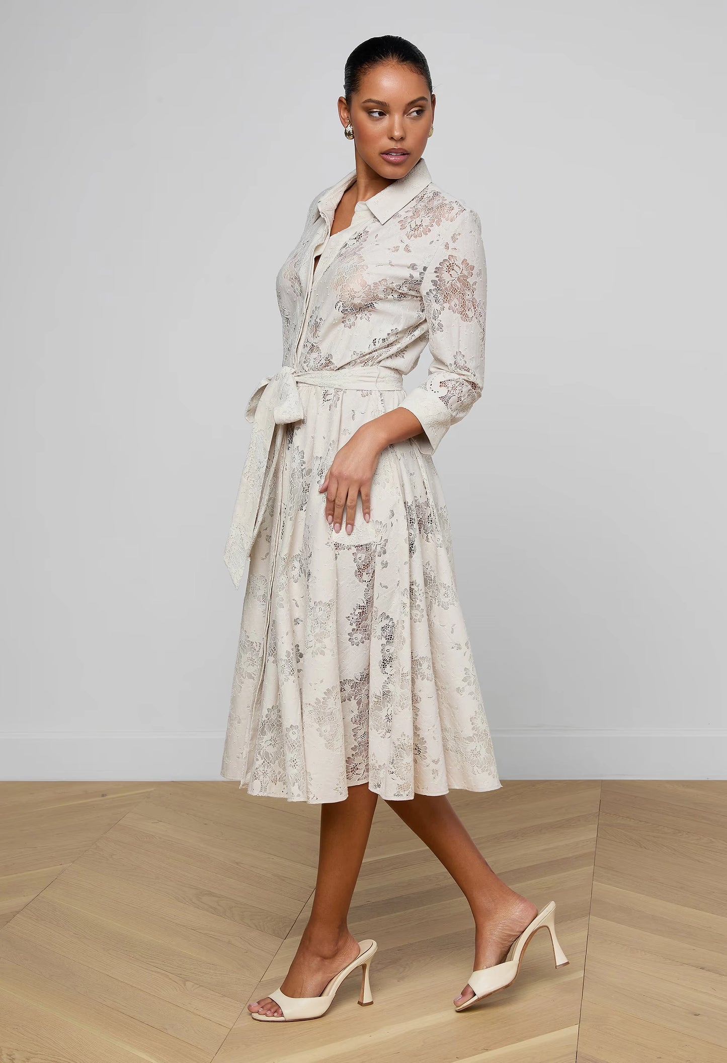 Ralphie 3/4 Sleeve Midi Dress