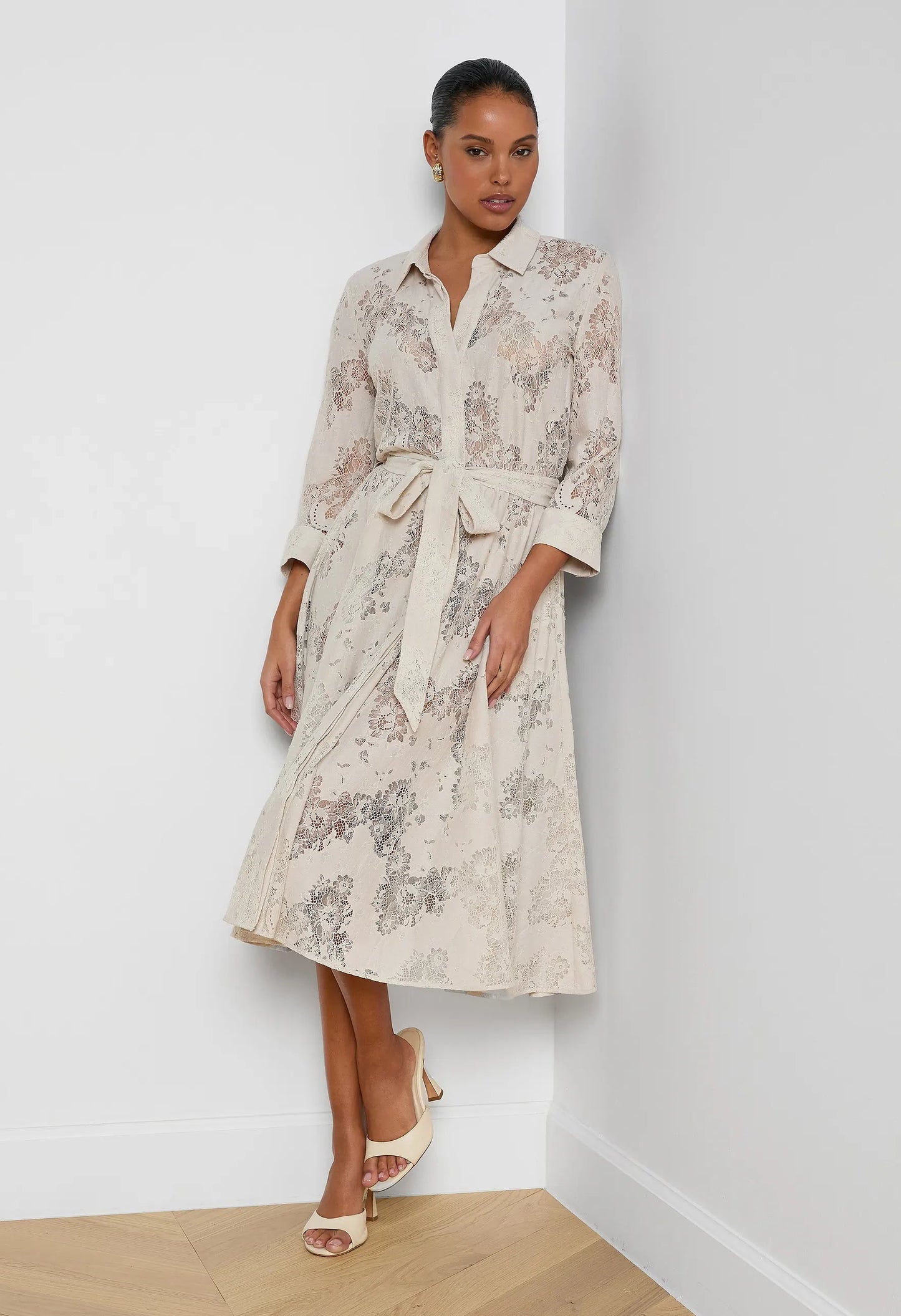 Ralphie 3/4 Sleeve Midi Dress