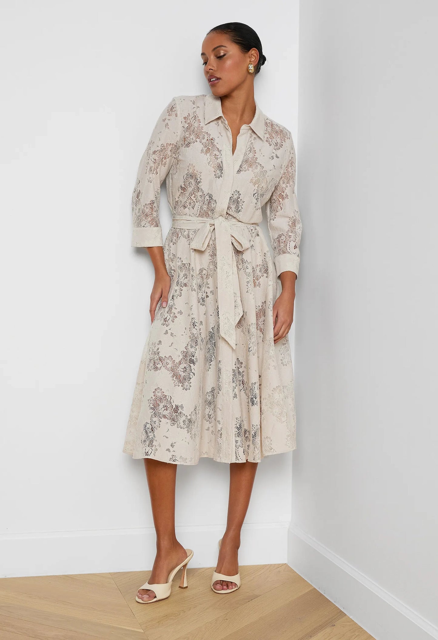 Ralphie 3/4 Sleeve Midi Dress