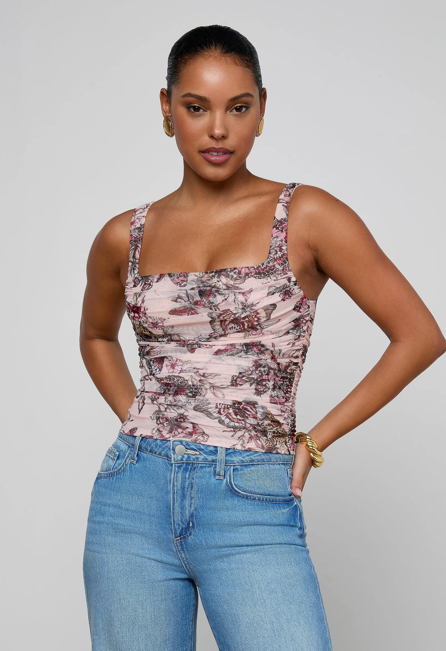 Rasha Shirred Tank