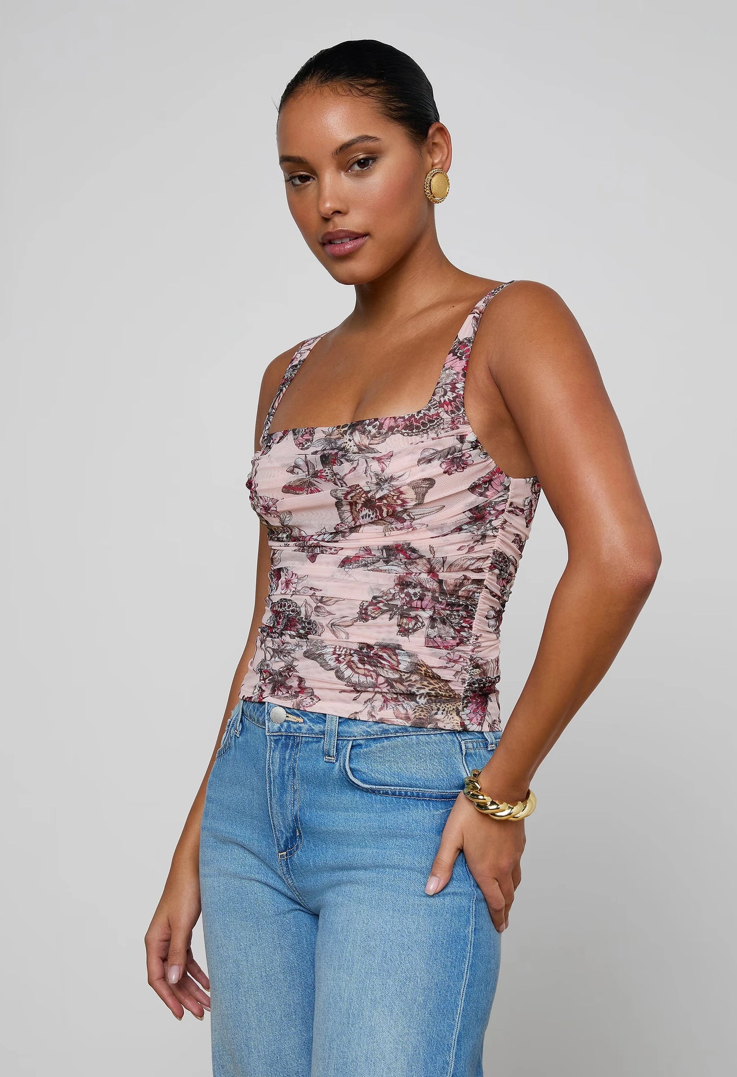 Rasha Shirred Tank