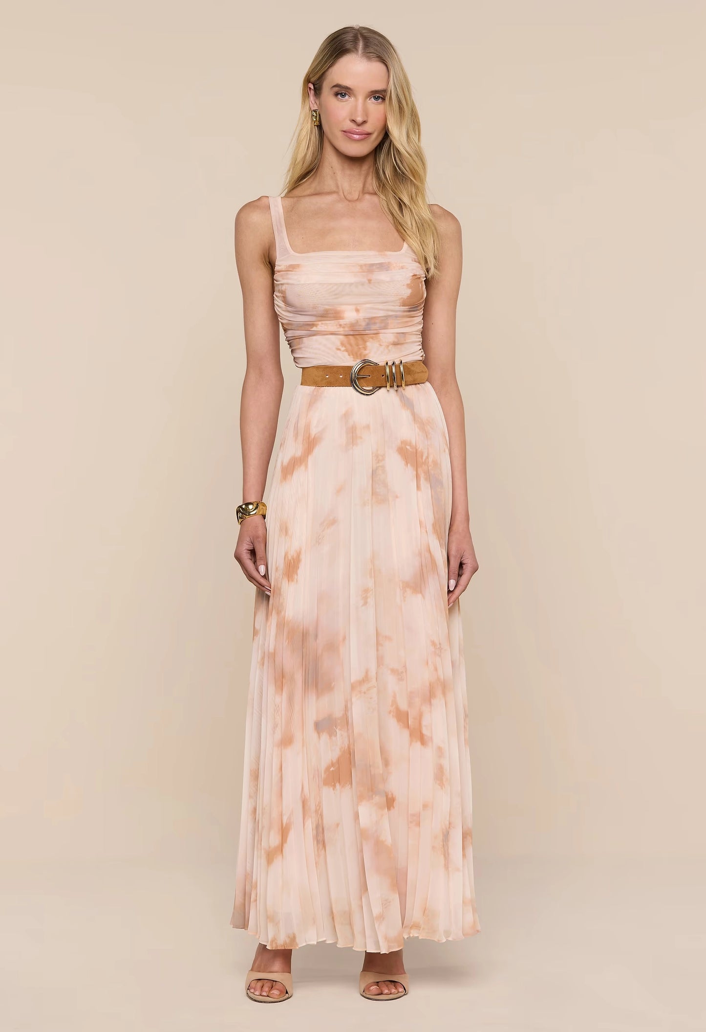 Rasha Shirred Mesh Tank