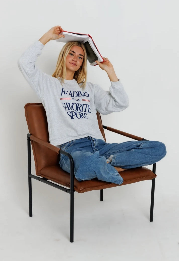 Reading Is My Favorite Sport Raglan Crew