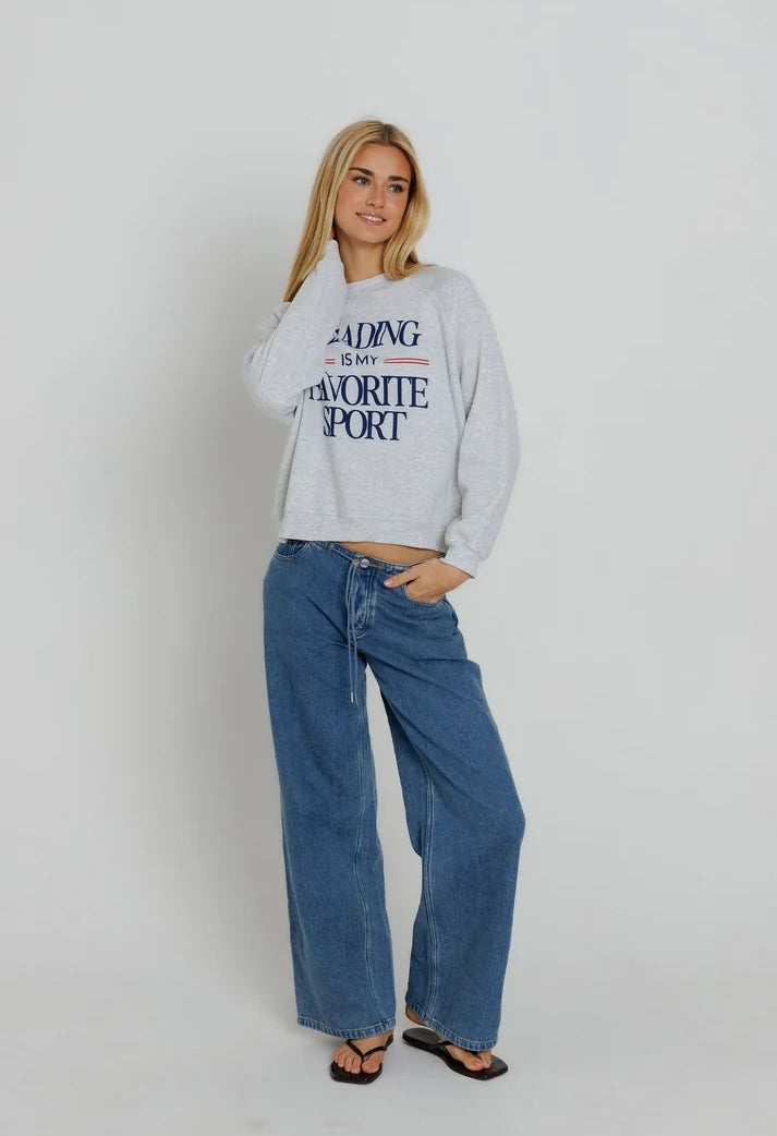 Reading Is My Favorite Sport Raglan Crew