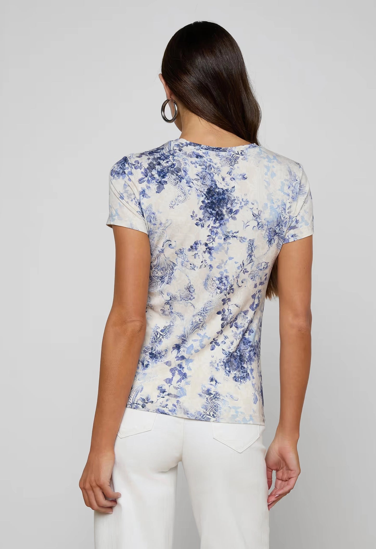 Ressi Fitted Tee Lace Paisley