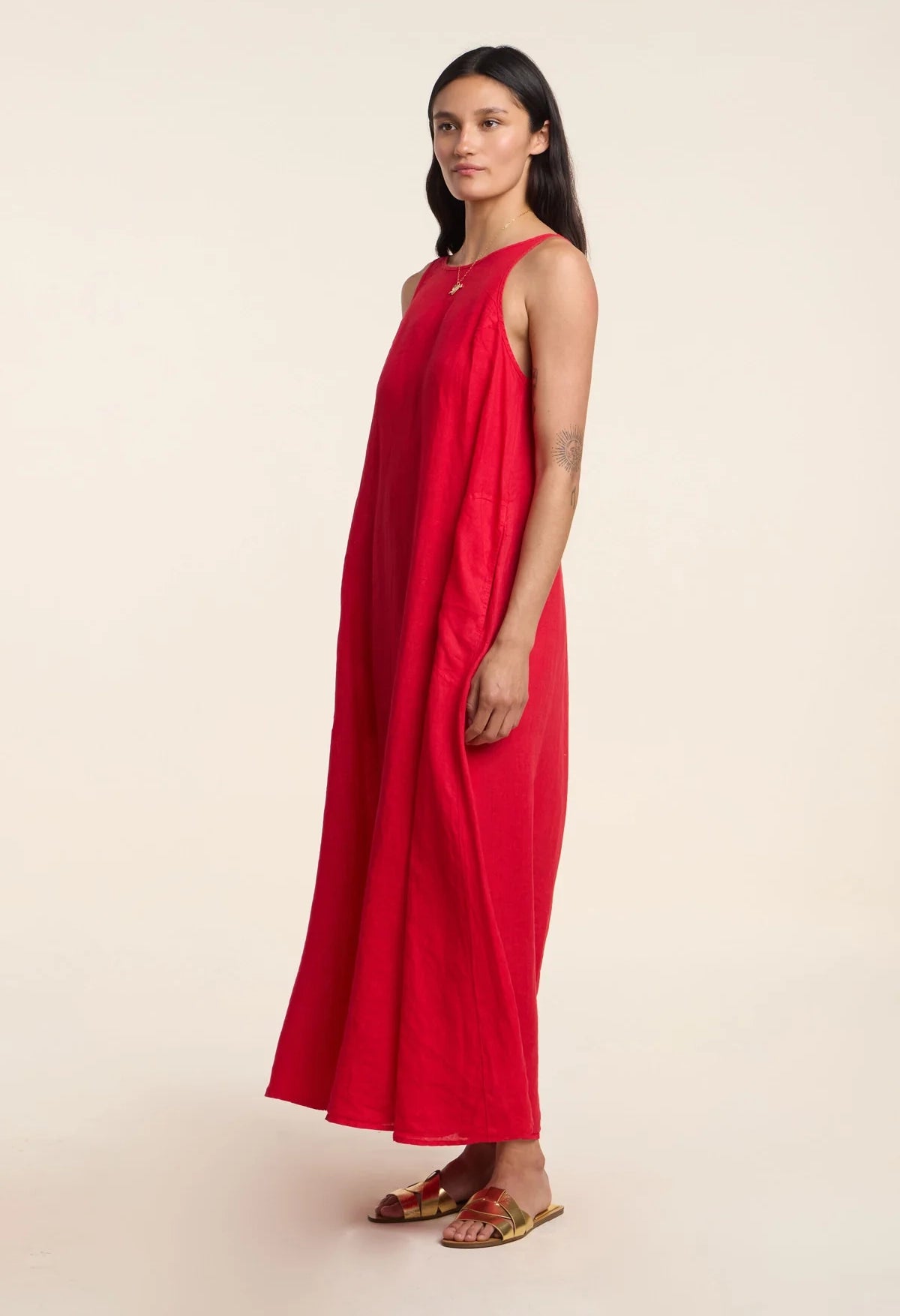 Reta Woven Linen Dress
