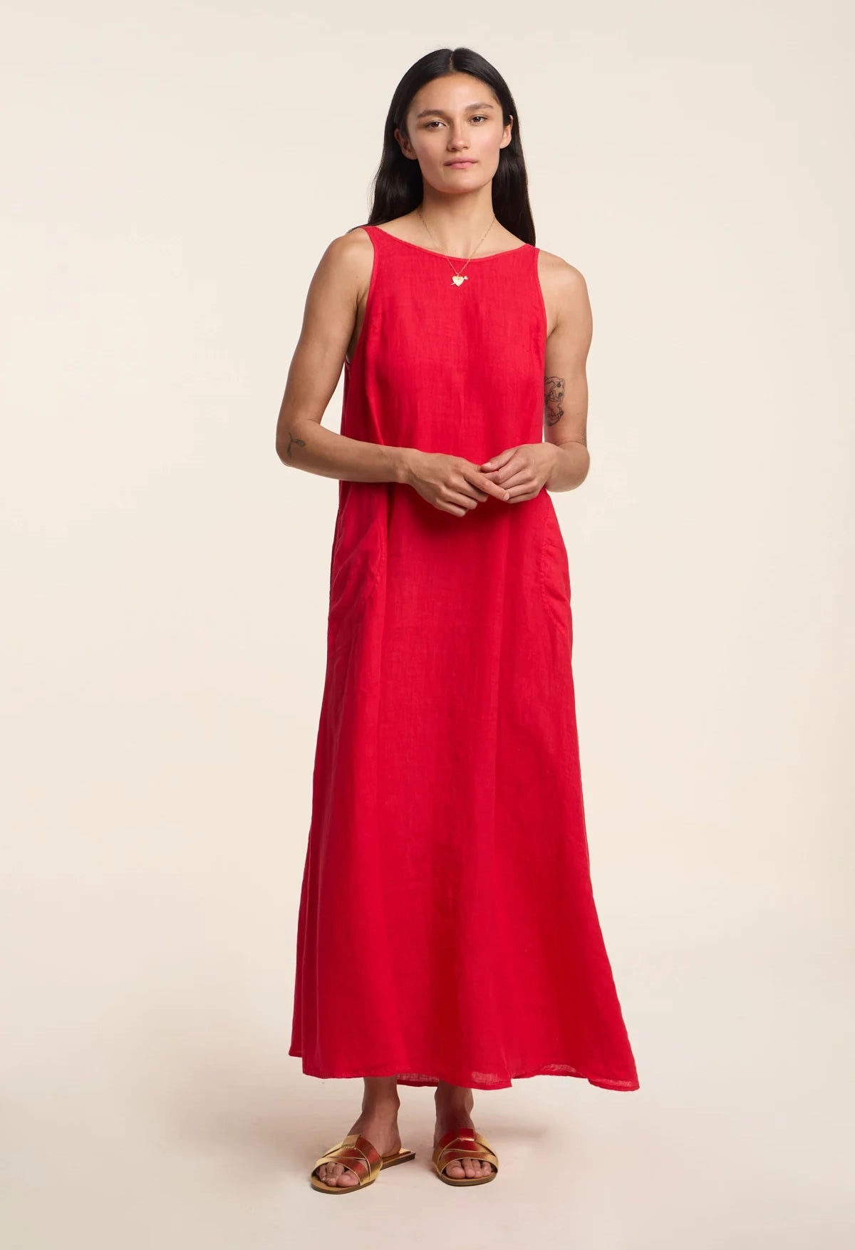 Reta Woven Linen Dress