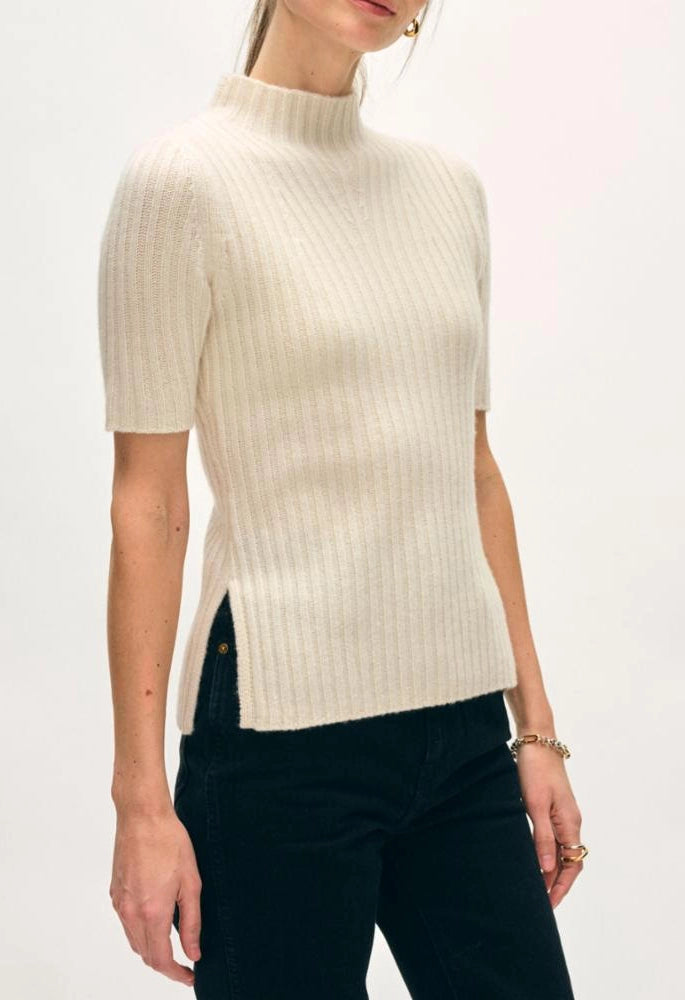 Cashmere Ribbed Mockneck