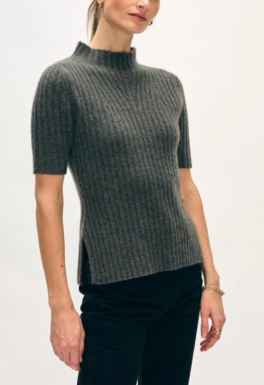 Cashmere Ribbed Mockneck