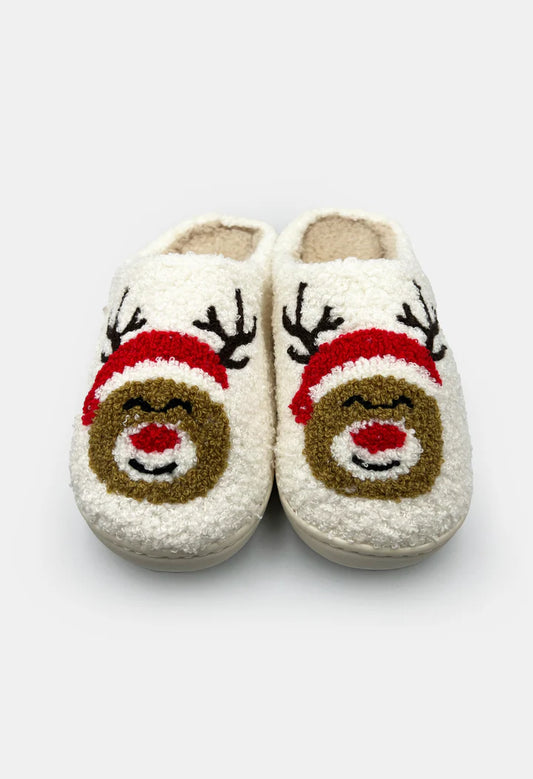 Rudolph With Santa Hat Slipper