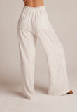 Ruffle Waist Wide Leg Pant