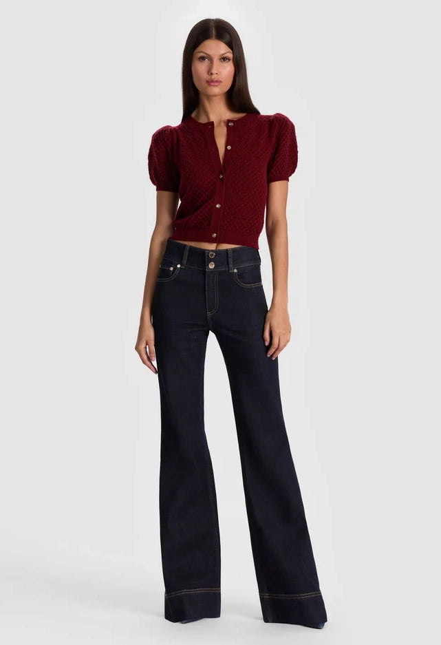 Sabine Puff Sleeve Crop Cardigan