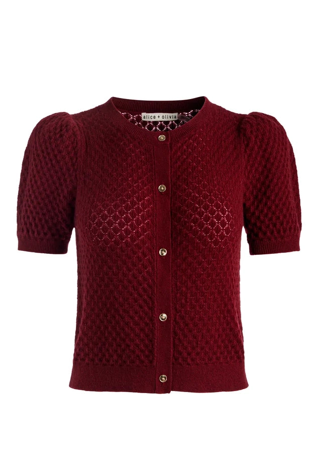 Sabine Puff Sleeve Crop Cardigan