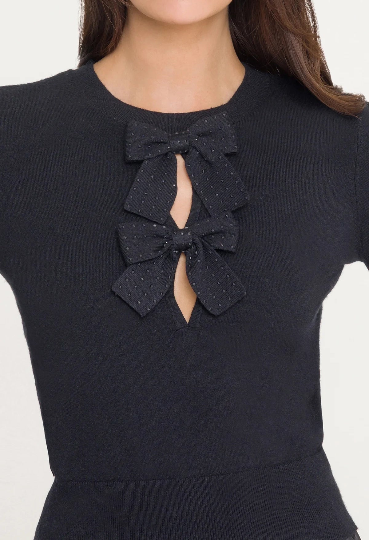 Salome Crystal Bow Sweater
