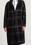 Sara Plaid Eyelash Knit Coat