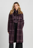 Sara Plaid Eyelash Knit Coat