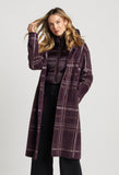 Sara Plaid Eyelash Knit Coat