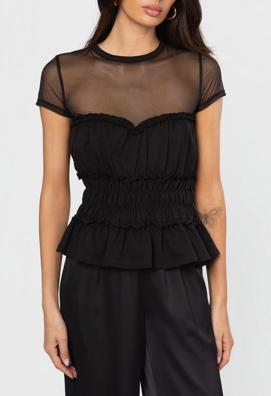 Sigrid Mesh Combo Top
