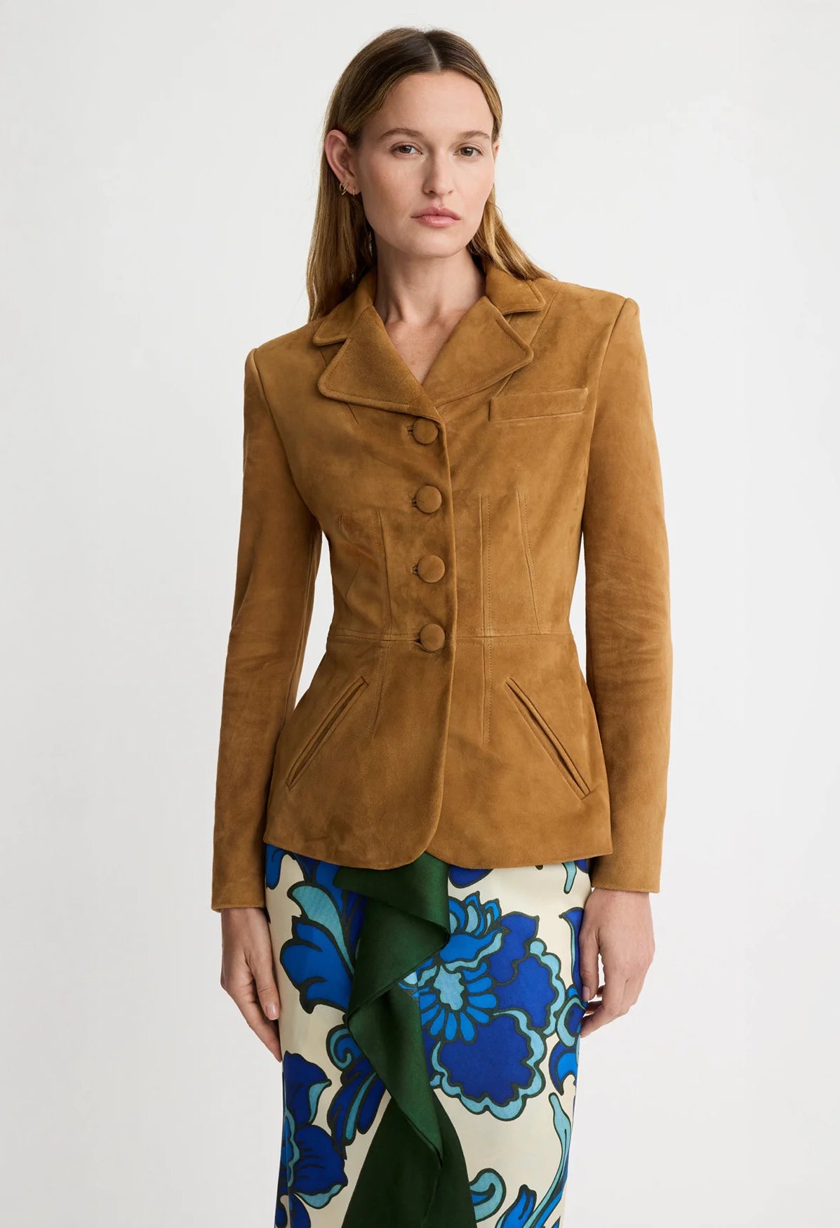 Shrunken Suede Blazer