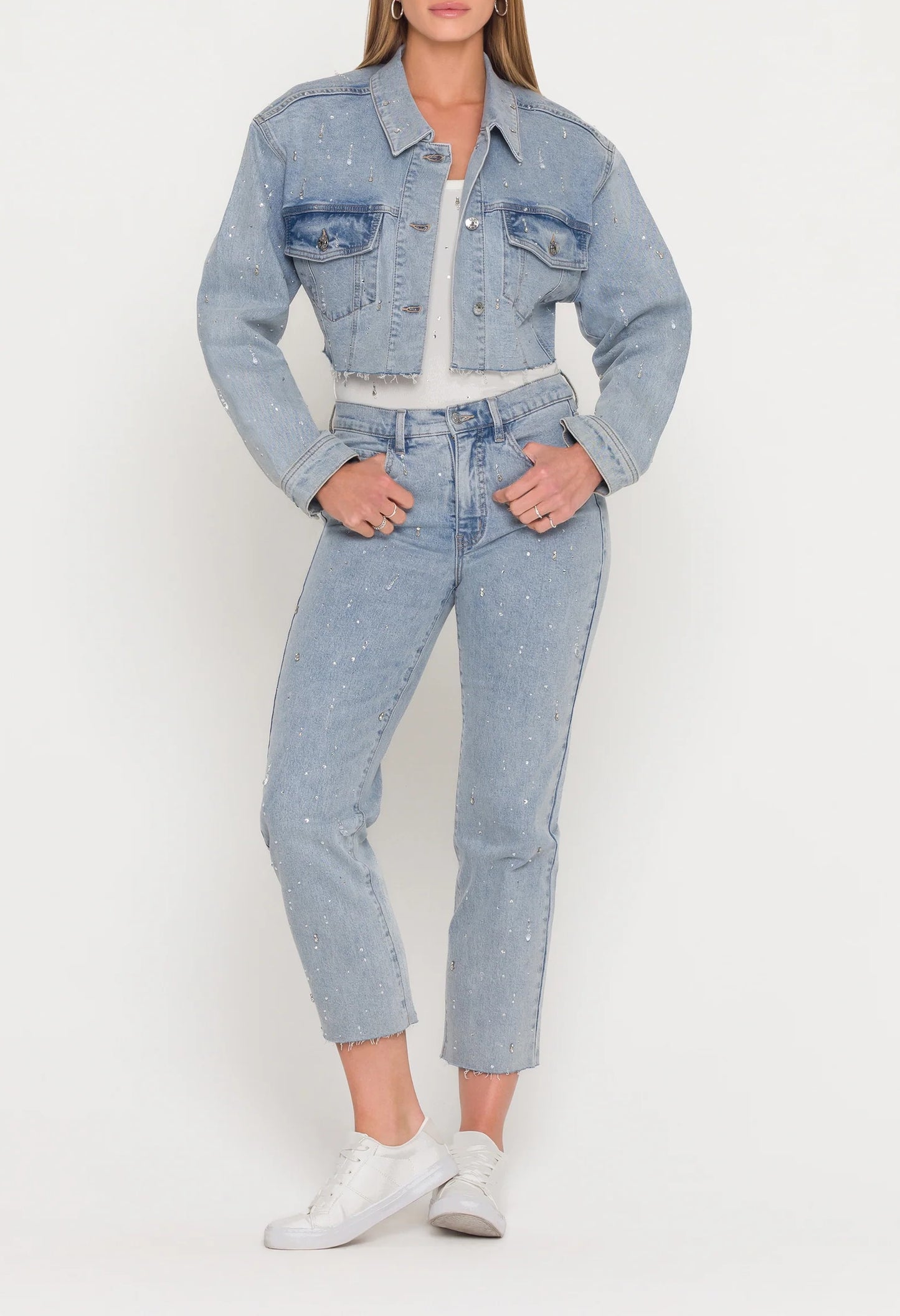 Delan Embellished Denim Jacket