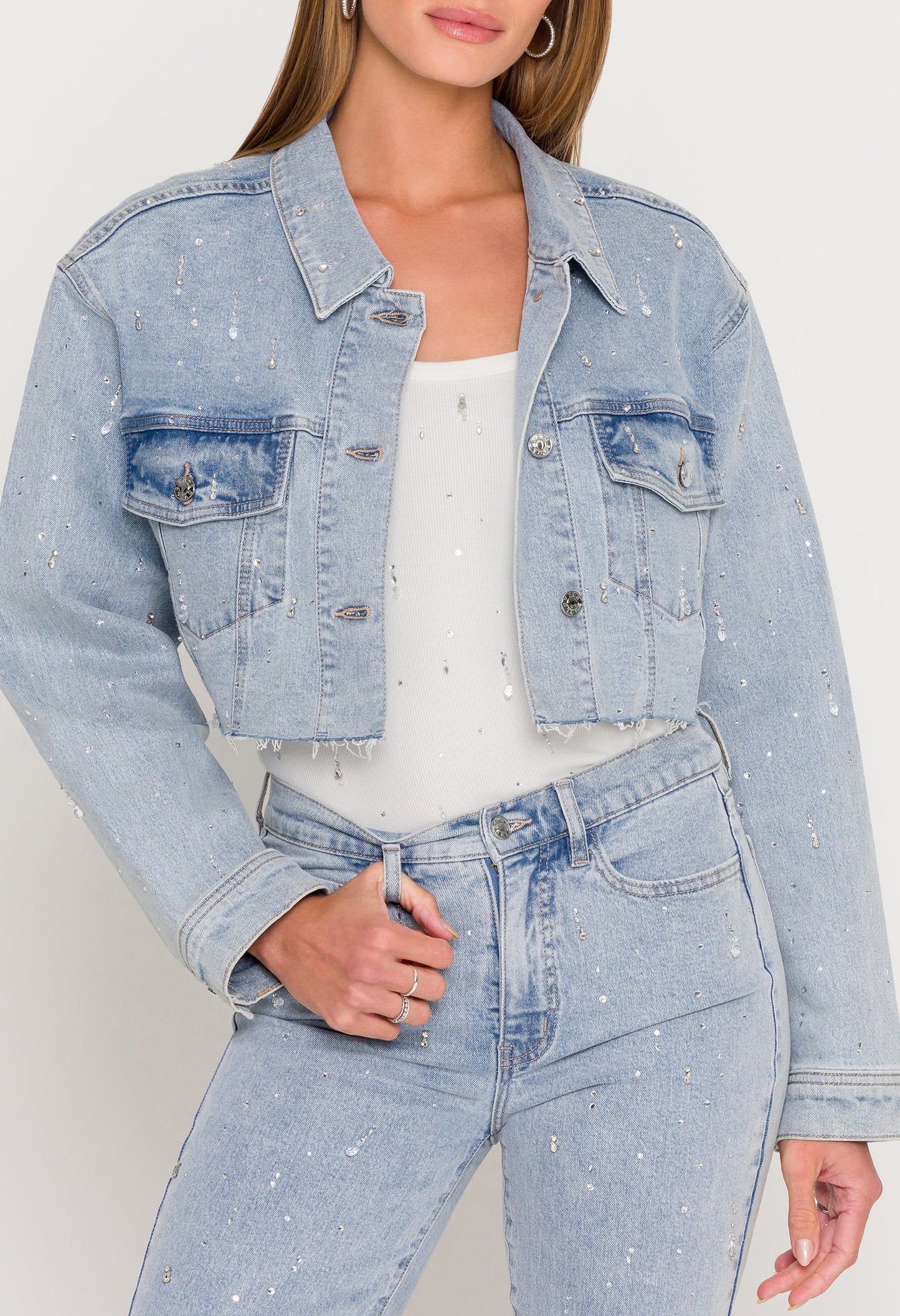 Delan Embellished Denim Jacket