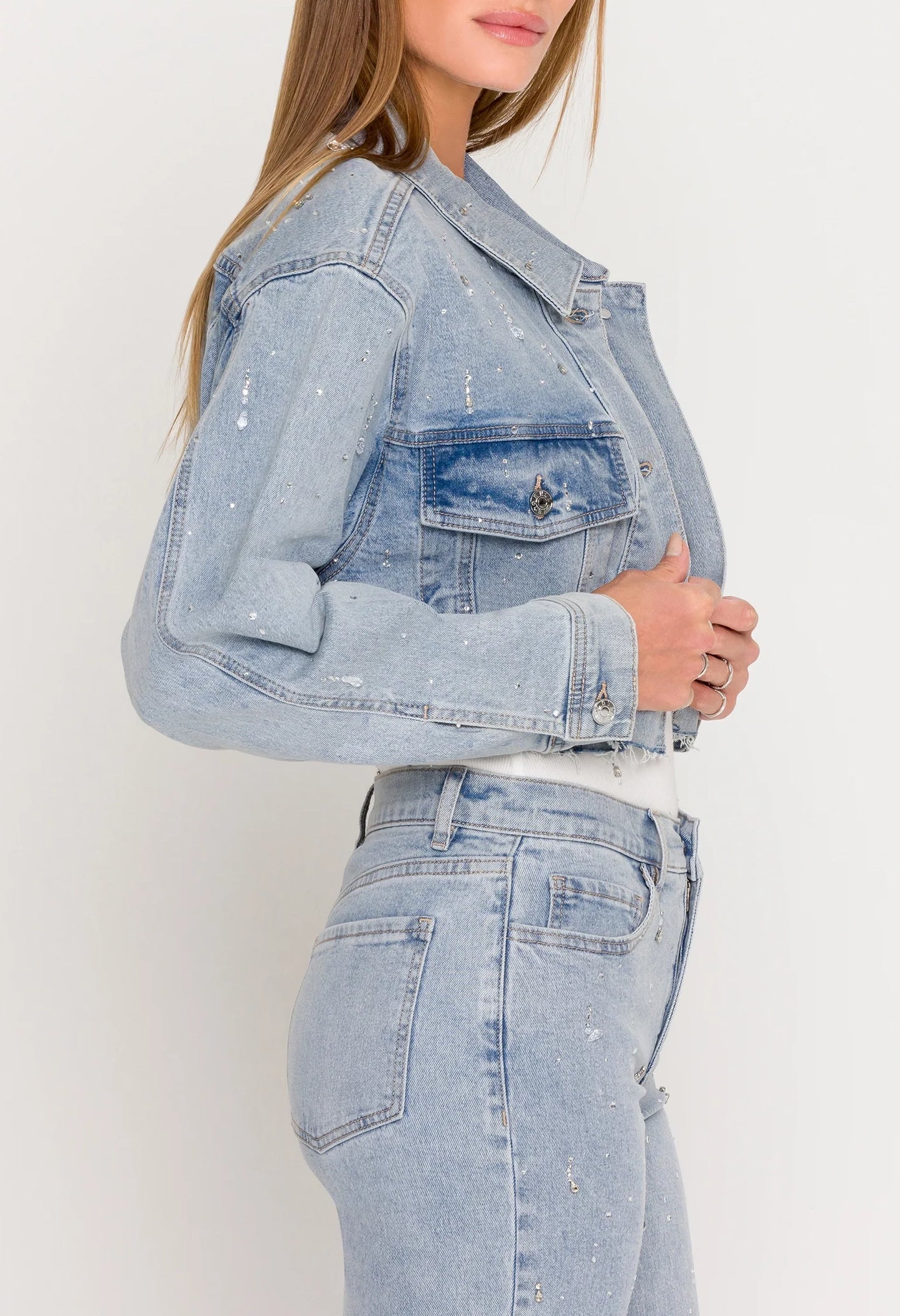 Delan Embellished Denim Jacket