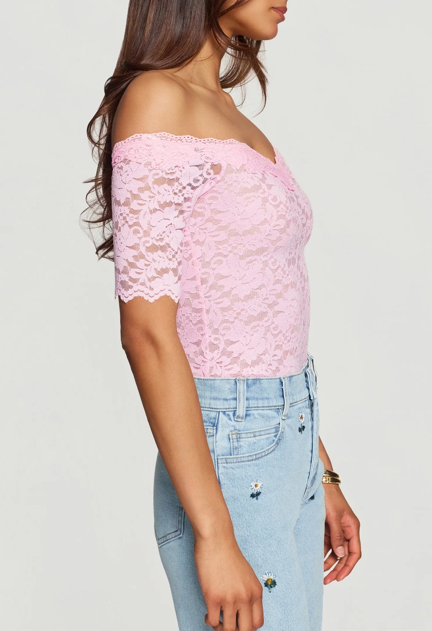 Kovi Lace Off Shoulder Top