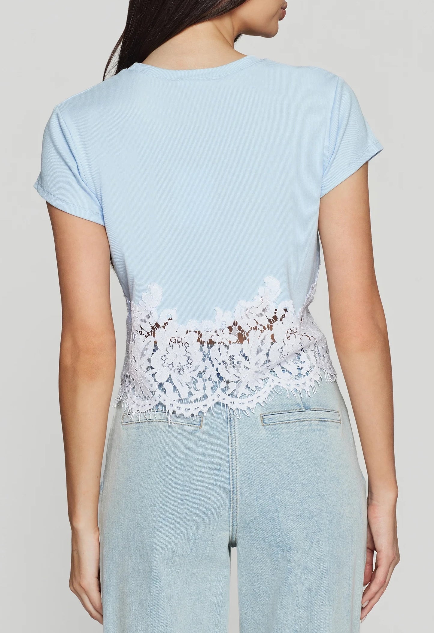 Paige Rib Lace Combo Top