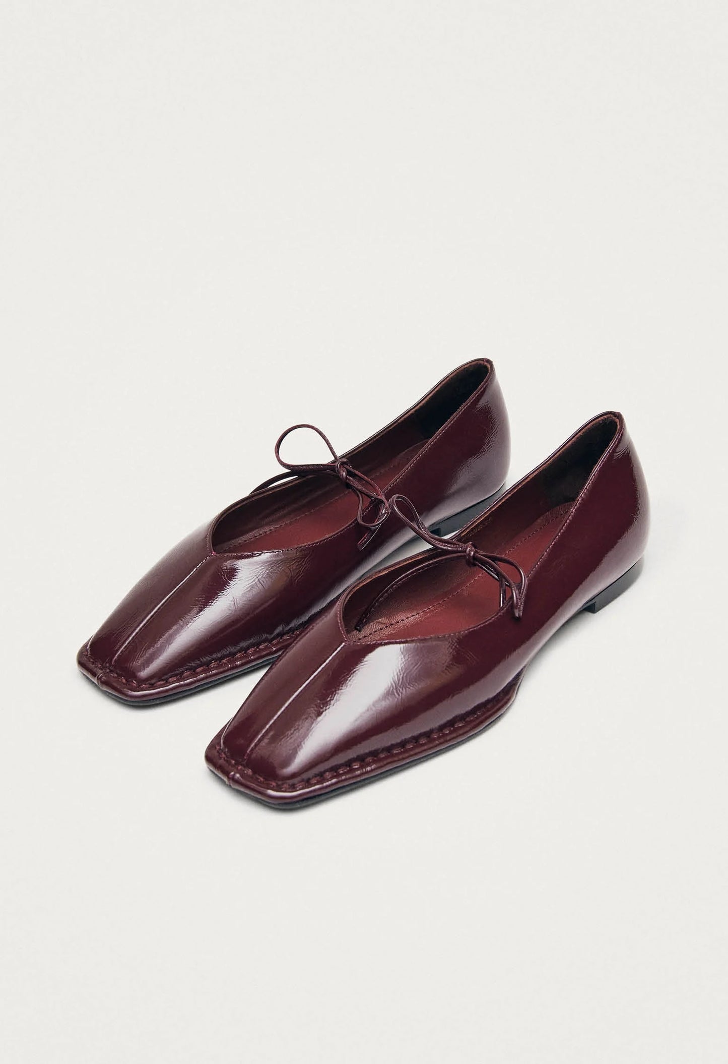 Sway Burgundy Leather Ballet Flats