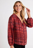 Shirred Neck Blouse