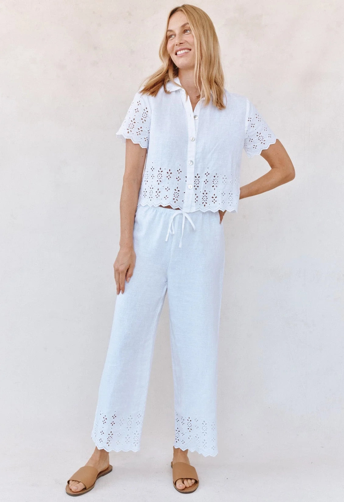 Short Sleeve Embroidered Button Down