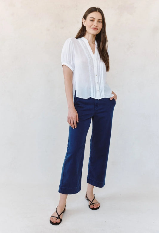 Short Sleeve Pintuck Shirt