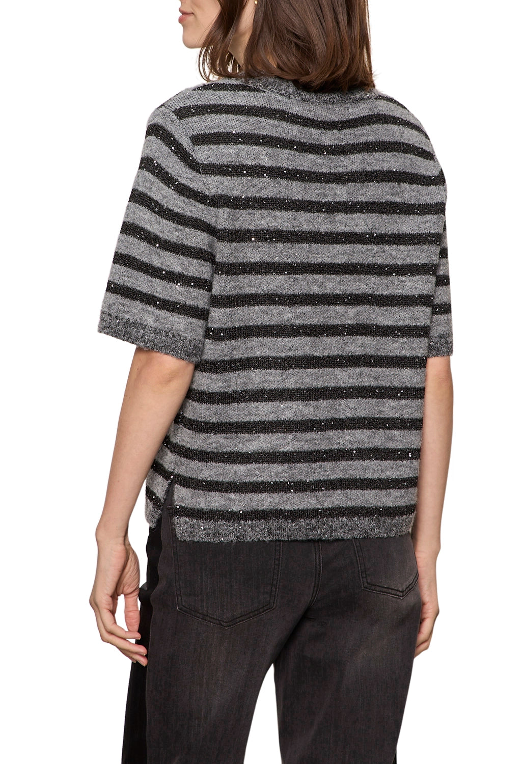 Short Sleeve Shine Sweater Tee