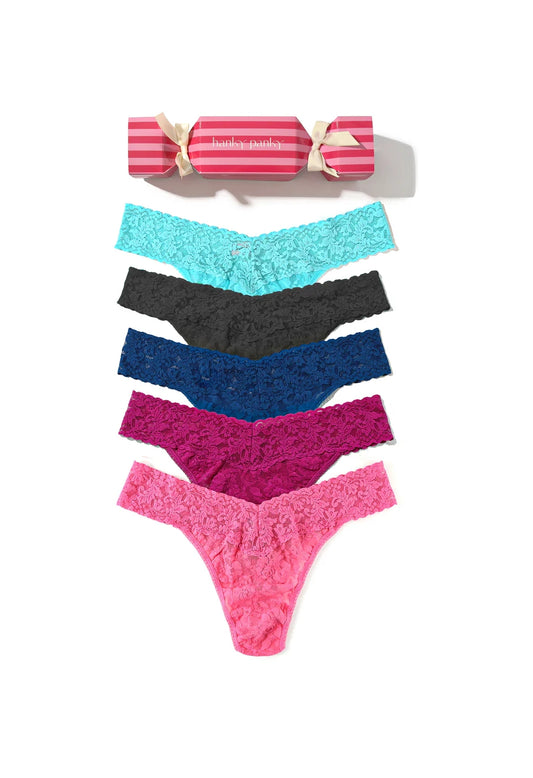 Signature Lace® Original Rise Thong Holiday 5 Pack Cracker