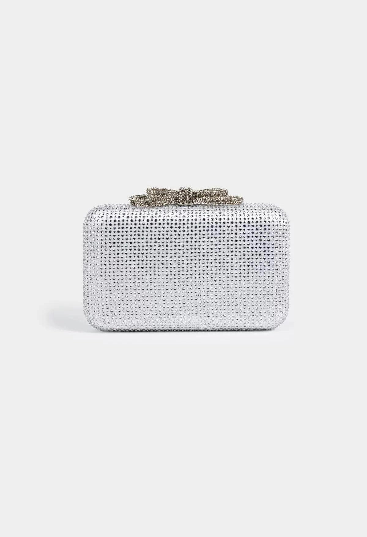 Rhinestone Bow Clutch