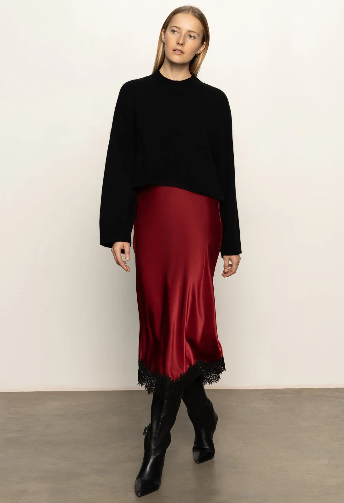 Slip Skirt with Lace