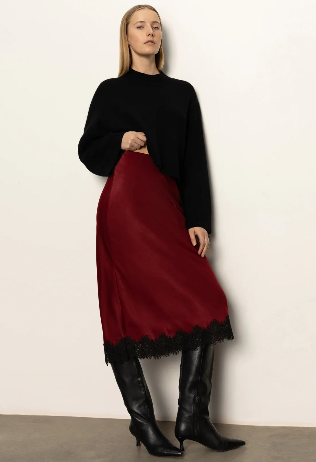 Slip Skirt with Lace