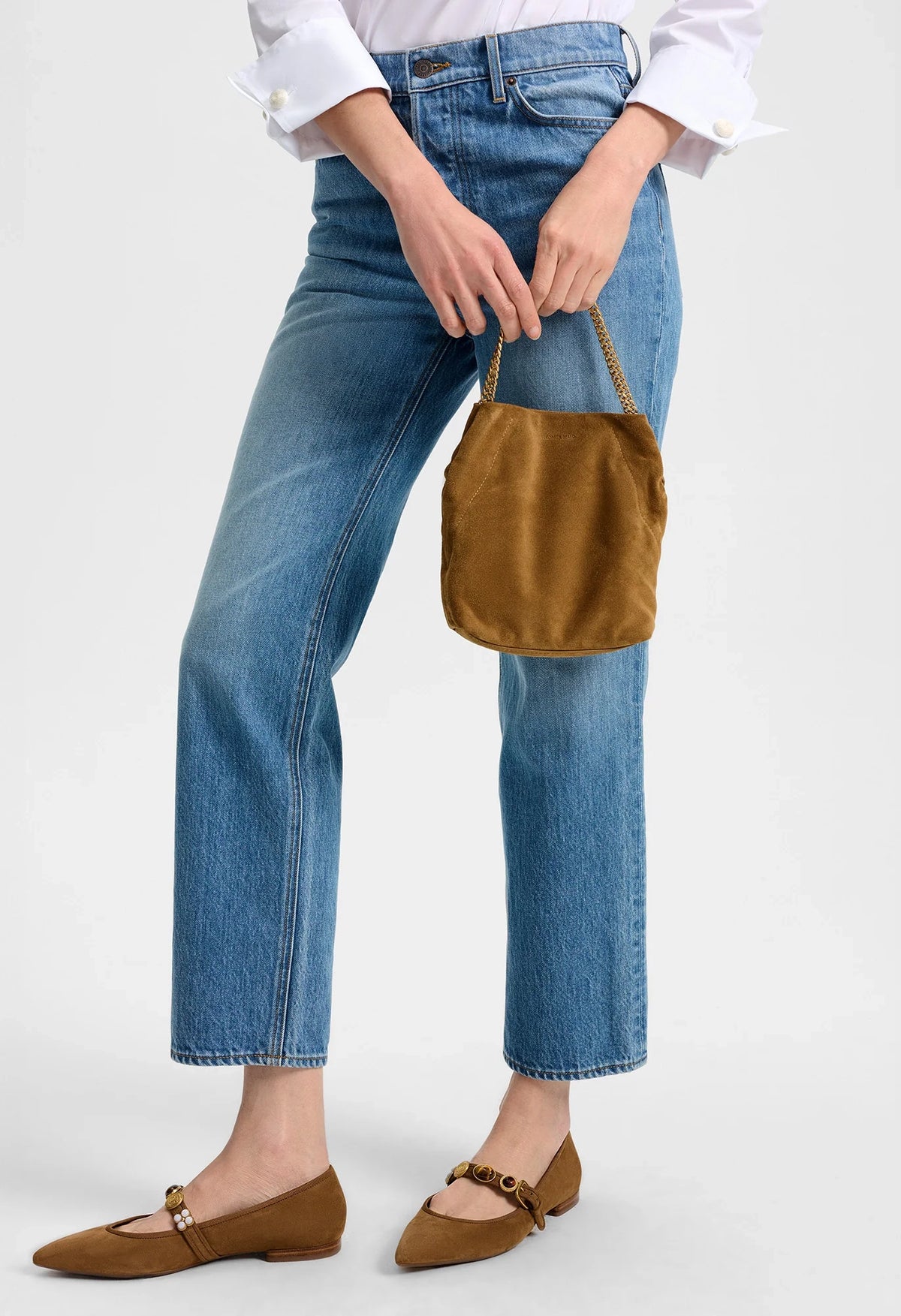 Small Suede Slouch Shoulder Bag