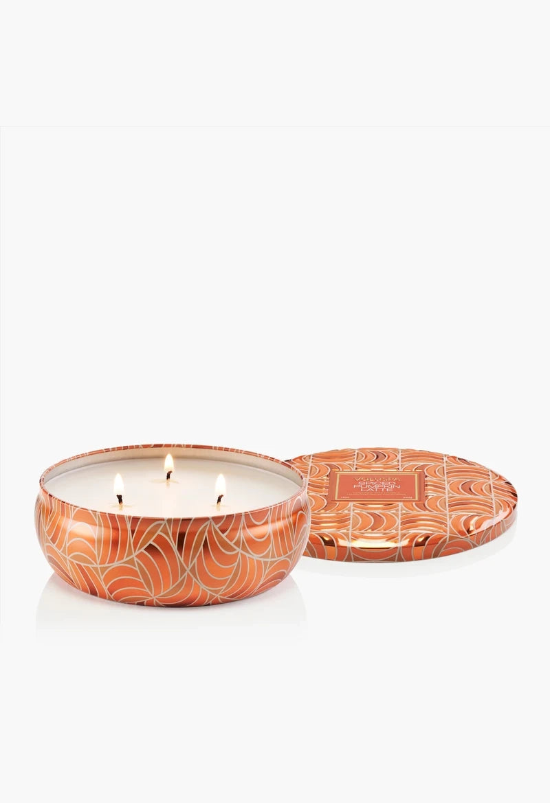 Spiced Pumpkin Latte 3 Wick Tin