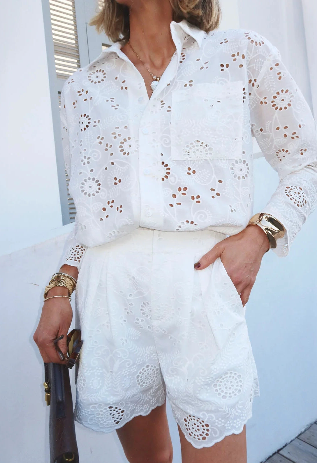 Splendid x @Cellajaneblog Eyelet Short
