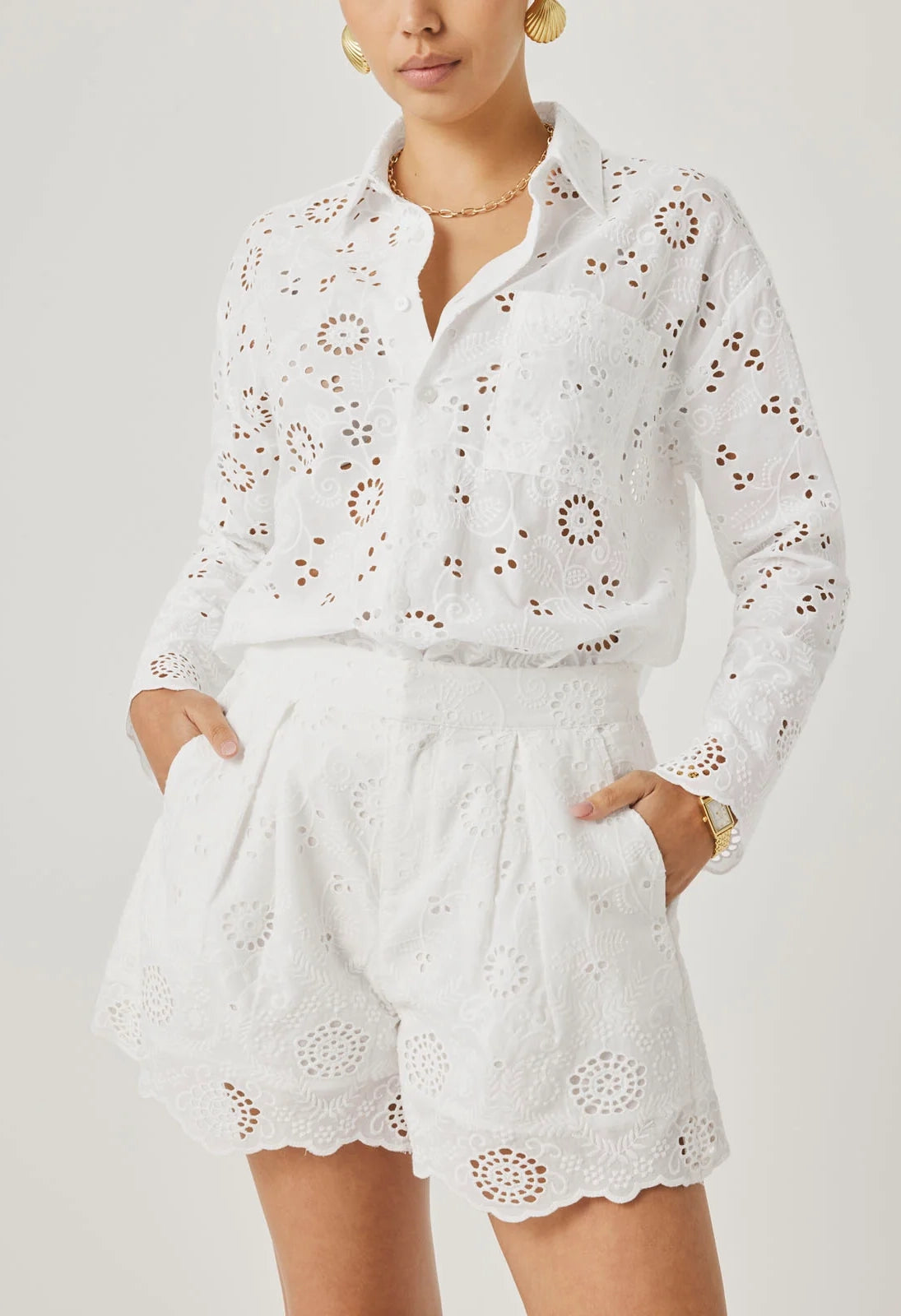 Splendid x @Cellajaneblog Eyelet Short