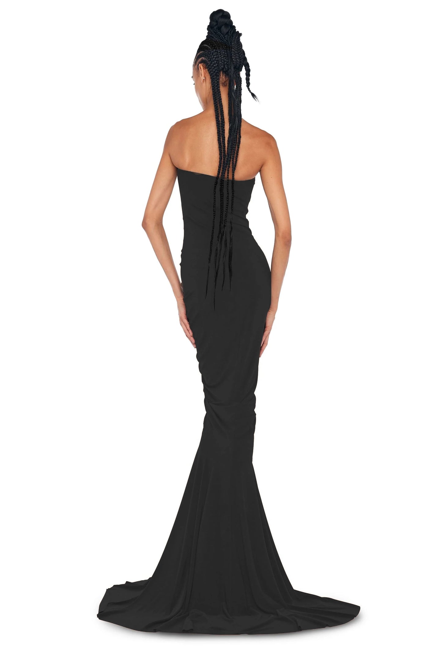 Strapless Shirred Front Fishtail